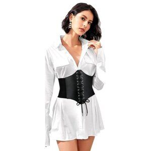 Corset Wide Belts Faux Leather Slimming Body Shaping Girdle Belt